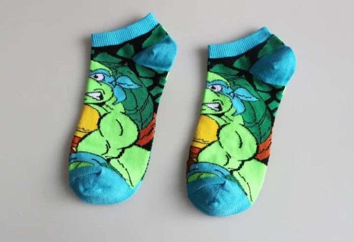 Teenage%20Mutant%20Ninja%20Turtles%20TMNT%20Socks%20Cartoon%20Women%20Men%20Anime%20Cute%20Socks%20Short%20Cotton%20Blends%20Low%20Cut%20Ankle%20Boat%20Socks%20Summer%20-%20Image%207