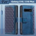 For Samsung Galaxy S10 Case book Wallet Flip Leather Phone Case For Samsung Galaxy S10 Plus S10Plus 5G S 10 S10+ Case Cover Card. 