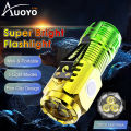 Auoyo Flashlight MINI Flashlight USB Charging Flashlight Super Bright Flashlight Waterproof Pen Clip Flashlight Three Eye Design Portable Torch for Camping Outdoor Super Bright Five Lighting Modes.