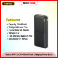 Remax RPP-26 20000mAh Powerbank 2 Inputs Type C Micro USB 2 Output USB Type C Fast Charging Power Bank for Smartphones. 