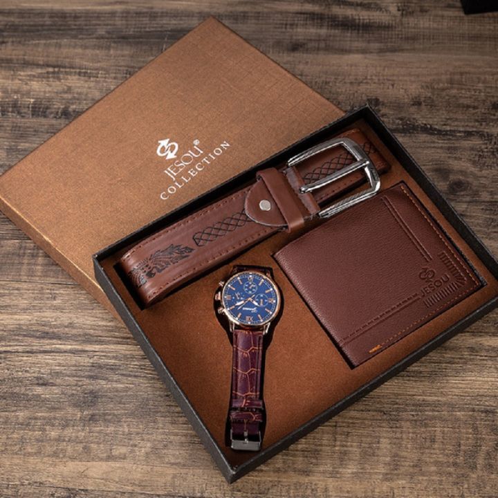 3Pcs%20Combo%20Offer%20With%20Box%20High%20Quality%20Lather%20Wallet%20-Watch%20&%20Belt%20For%20Men%20-%20Image%204