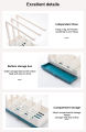 Kitchen dual-purpose drain cloth rack free perforation wall-mounted sponge storage rack multi-function sink compartment rack hot sell. 