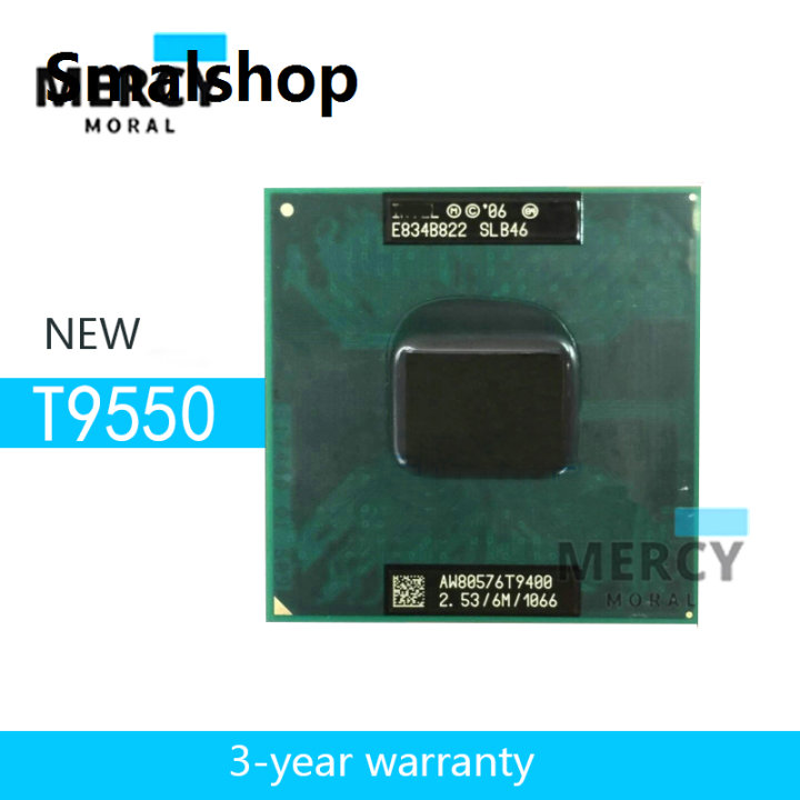 Smalshop 【Hot-Selling】 Intel Core 2 Duo For T9550 SLGE4 2.66GHz Dual-core CPU Processor 6M 35W Socket P 3-year warranty