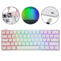 Skyloong GK61 Wired Compact Mechanical Keyboard 61Keys Portable RGB Backlit Programmable 3Pin HotSwap Keyboard for Games. 