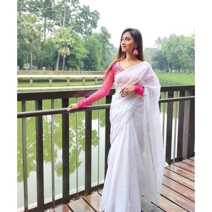 Elevate Your Look with Half Silk Chumki Tangail Sarees for Women - Ideal for All Seasons and Occasions