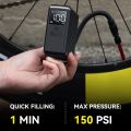 Portable Electric Air Pump 150PSI Cordless Air Pump High Pressure Digital Display Tire Inflator for Bicycles, Electric Bikes, Motorcycles, Car Tires, Swimming Rings, Sports Balls. 