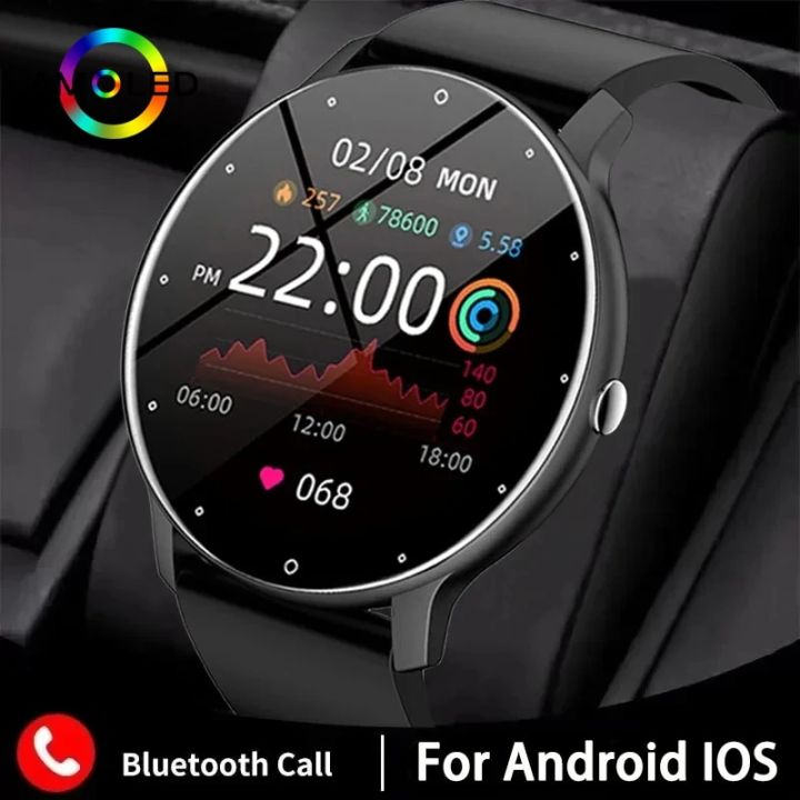 2024 Smart Watch Men 1.28 Full Touch Bracelet Fitness Tracker Sports Watches Bluetooth Call Smart Clock Women Smartwatch Men