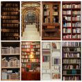 3D Vintage Bookshelf Door Stickers Library Bookcase Home Bedroom Wallpaper Decal Removable Waterproof Self Adhesive Poster Mural.
