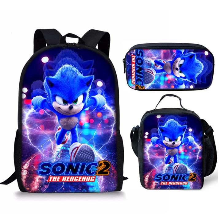 Amazon%20New%20Sonic%20Backpack%20Sonic2%20Student%20School%20Bag%20Children's%20Meal%20Bag%20Pencil%20Case%20Three-Piece%20Set%20Manufacturers%20Wholesale%20-%20Image%204