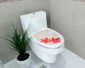 Pedestal Pan Cover Sticker Waterproof Removable 3D Flower Print Toilet Stool Commode Sticker Home Bathroom Decoration 23*38cm.