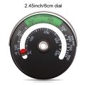 Fireplace Thermomete Magnetic Stove Thermometer Fire Stove Pipe Thermometer Gauge For Wood Log Chimney Pipe Oven.