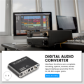 5.1 Audio Rush Digital Sound Decoder Converter - Optical SPDIF/ Coaxial AC3 DTS stereo(R/L) to 5.1CH Analog Audio (6RCA Output) Black. 