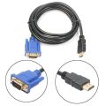 HDTV HDMI Gold Male To VGA HD-15 Male 15Pin Adapter Cable 6FT 1.8M 1080P. 