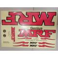 MRF cricket bat stickers. 