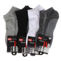 HoneyYami 1pair Men's Cotton Non-slip Yoga Socks With Grips Breathable Anti Skid Floor Socks For Pilates Gym Fitness Size 39-44.