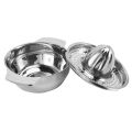 2X Stainless Steel Juice Reamer Glass Manual Juicer Orange Lemon Lime Squeezer. 