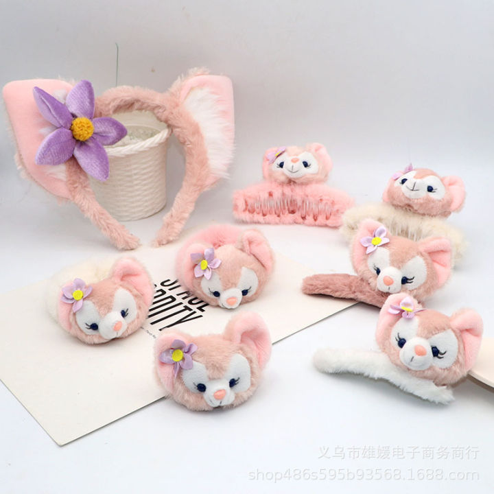 Autumn and winter new model Belle Rabbit Plush Sisters Clip Female Cute Furry Shark Clip Hairpin Back of Head Accessories