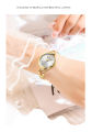 CURREN 9092 Luxury Quartz Watch with Sparkling Rhinestones Simple Stainless Steel Wristwatch for Women. 