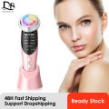 7 in 1 Face Lift Device RF Microcurrent Skin Rejuvenation LED Facial Massager Light Therapy Anti Aging Wrinkle Beauty Apparatus.