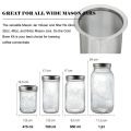 Coffee Filter 304 Top Food Grade Stainless Steel Tea Cold Brew Coffee Maker Reu Strainer Mesh Wide Mouth Mason Jar Filter. 