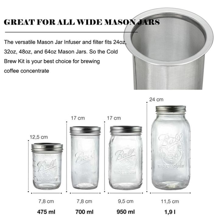 Coffee%20Filter%20304%20Top%20Food%20Grade%20Stainless%20Steel%20Tea%20Cold%20Brew%20Coffee%20Maker%20Reu%20Strainer%20Mesh%20Wide%20Mouth%20Mason%20Jar%20Filter%20-%20Image%204