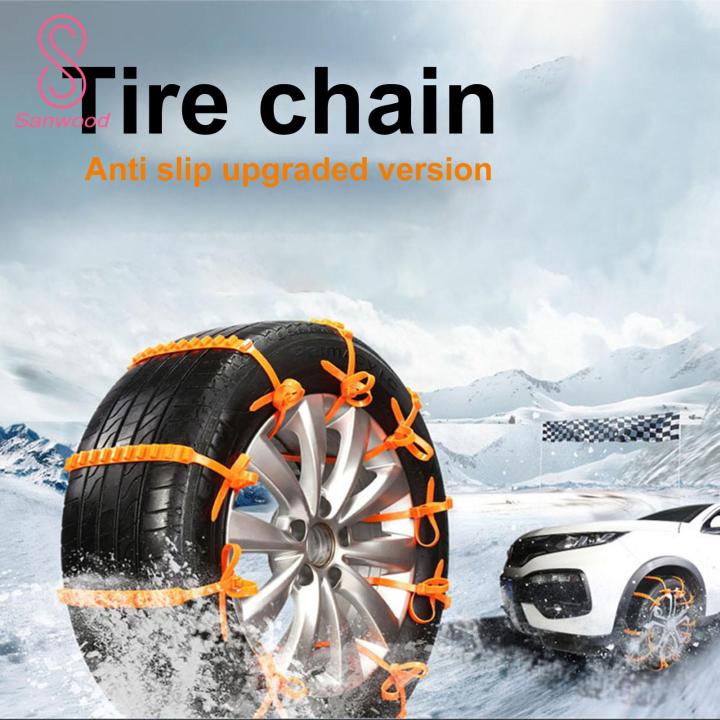 Snow Chains for Small Cars Adjusle -slip Snow Chains for Winter Driving 6/12/24pcs Universal Tire Chains Pickup Truck Tire Chains
