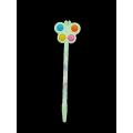 Cute Multicolor Butterfly Pop Up Poppet Gel Pen for Kids Students Birthday Gift Cute Trendy Attractive Poppet Pens Popper Sensory Fidget Toy Silicon Stress Relief Pop it Fidget Pen Assorted Colour For Kanjak Navratri Diwali Festival (Random Colour).