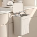 Wall Mounted Trash Can Kitchen Hanging Trash Bin Cabinet Door Bathroom Trash Can With Lid Garbage Bin Counter Bins Dustbin. 