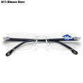 Luxury Diamond Cut Reading Glasses Men Rimless Anti Blue Light Eyeglasses Ladies Plus Prescription Eyewear Diopter 1.0 To +4.0 PCardiaCP. 