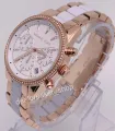 MK 6307 MKors Women's Luxury Ritz Rose Gold-Tone Cronographic Watch. 