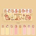 New Cute Cartoon Capybara Index Sticky Book Annotations School Supplies Capybara Note Tabs Sticker Paper Self Adhesive Calendar Marking Labels. 