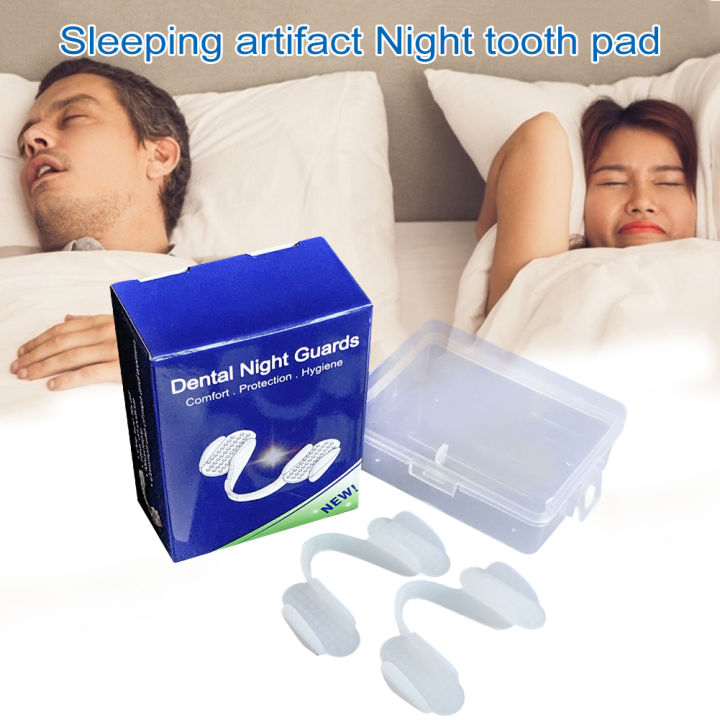 2Pcs Dental Mouth Guard Soft Teeth Splint Protector Universal Anti-wear Silicone Tooth Pad for Grinding Clenching Teeth at Night