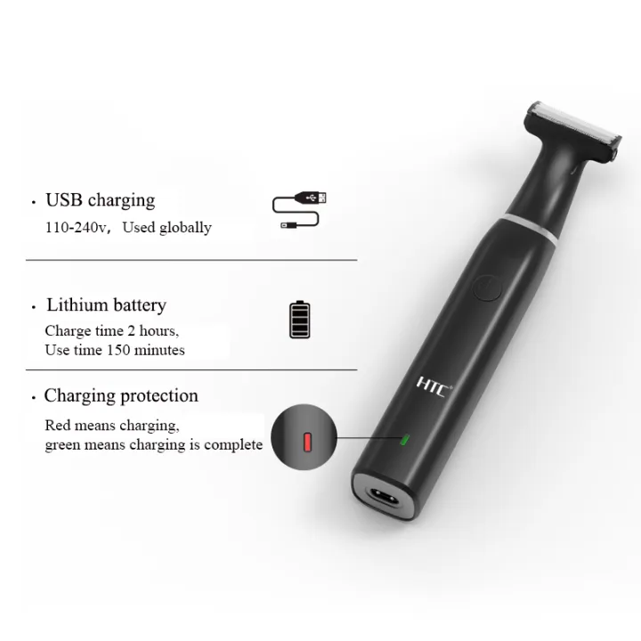 HTC%20Men's%20Electric%20Groin%20Hair%20Trimmer%20Pubic%20Hair%20Trimmer%20Body%20Grooming%20Clipper%20for%20Men%20Bikini%20Epilator%20Rechargeable%20Shaver%20Razor%20-%20Image%204