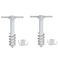 2 Pcs Beach Umbrella Umbrella Base with 5-Spiral Screw , Beach Essentials Umbrella Holder. 