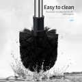 Toilet Brush Soft Non-Slip Cleaning Brush Wall Hanging Super Decontamination Bathroom Cleaning Tool White Durable. 