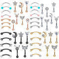 Eyebrow Piercing Set 16G Curved Barbell Piering Rook Daith Earring Bulk Cartilage Helix Jewelry Tragus Piercing Labret Lip Ring. 