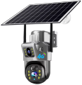 MexGen V380 PRO 4G Sim-Supported Dual Lens Solar Battery Backup PTZ IP Camera Waterproof, Two-Way Audio, Motion Detection. 