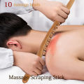 10 beads gua sha carbonized wood back gua sha meridian treatment stick muscle relaxation body gua sha massager. 