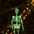 Portable Skull Prop Attractive Plastic Funny Halloween Luminous Skeleton Body Toy Sculpture for Festival. 