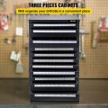 VEVOR Stackable Drill Bit Dispenser Organizer Cabinet 3 Pieces Kit 3/5-Drawer Workshop Hardware Auto Car Maintenance Storage Box.