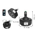 5LED Mini RGBW Stage Atmosphere Light with Remote Control - black.