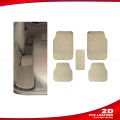 Indulge Durablity - Exceotional Quality - PVC Leather 2D Car Mat - Being and Beige Embroidery - Sustainable Option - Exclusive Experience.