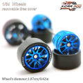 1/64 Wheels with Rubber Tires CE28 Refitting Parts for Diecast Model Car Hot Wheels Matchbox Tomica D:11mm 1 Set. 