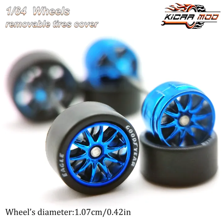 1/64%20Wheels%20with%20Rubber%20Tires%20CE28%20Refitting%20Parts%20for%20Diecast%20Model%20Car%20Hot%20Wheels%20Matchbox%20Tomica%20D:11mm%201%20Set%20-%20Image%204