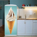 Ice Cream Printed Refrigerator Door Mural Stickers Wateproof PVC Customized Door Wallpaper Fridge Cabinet Wall Art Sticker. 