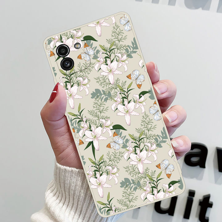 Samsung%20Galaxy%20A32%20White%20Flowers%20Silicone%20Phone%20Case%20-%20Image%203