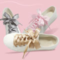 110cm Flat Satin Silk Flat Shoelaces Sweet Women Girls Ribbon Shoe Laces Sneakers 4cm Wide Smooth Shoe Strings Cordones Zapato.