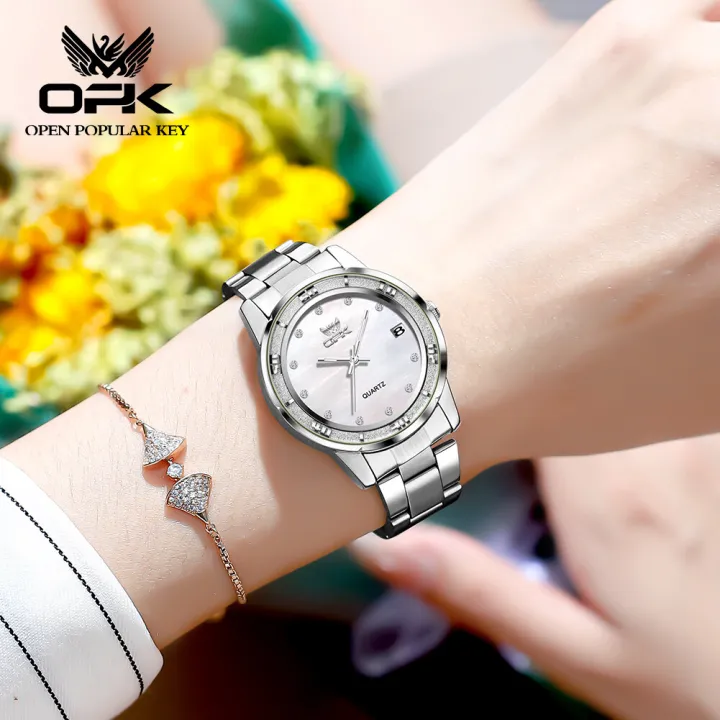 OPK%20Watch%20for%20women%20%20stainless%20steel%20strap%20waterproof%20trendy%20fashion%20diamond%20embellished%20luminous%20Korean%20trendy%20style%206013%20-%20Image%205