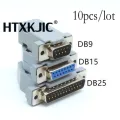 10pcs Parallel Serial Port DB15 15 Pin db25 D Sub Fmale/Male Solder Connector + Plastic Assemble Shell Cover VGA Adapter DB9. 