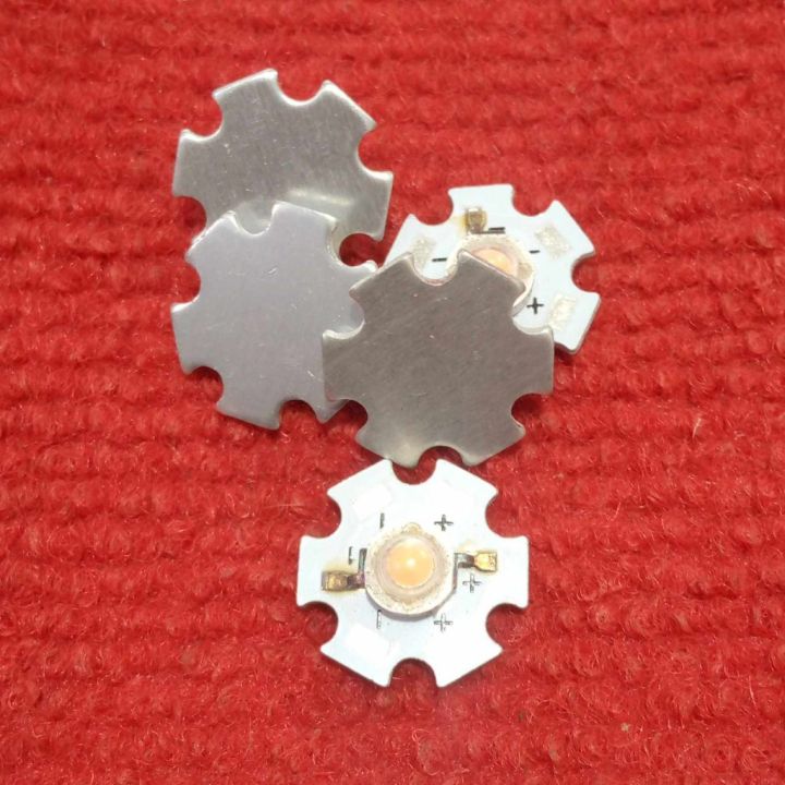 10Pcs%20-%2020mm%20White%20PCB%20WARM%20WHITE%203%20Watt%203.7V%20Ultra%20Bright%20Warm%20White%20Color%203W%20LED%20-%20Image%203